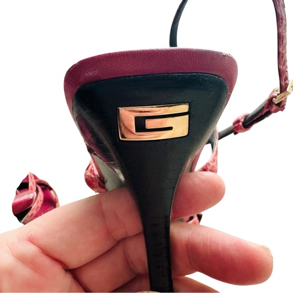 Gucci Authentic Snakeskin Leather Strappy Heels - Picture 7 of 14